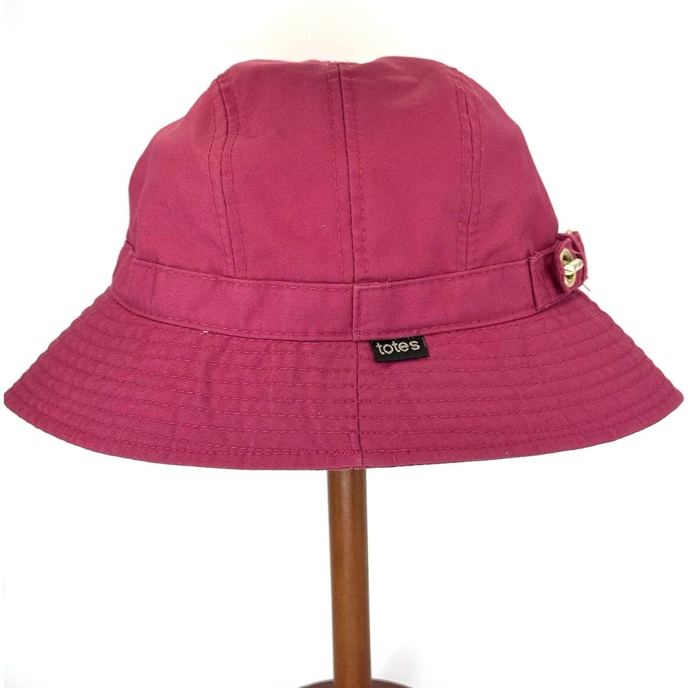 Totes Dark Pink Bucket Hat Womens One Size Adjustable Brim Cotton‎ Blend Taiwan